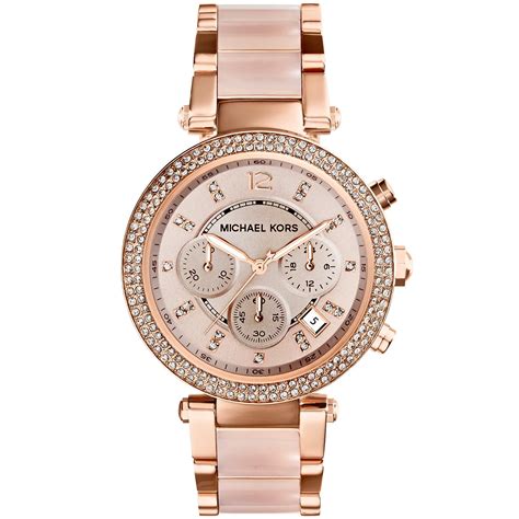 michael kors mk5896 parker round adult female watch|Michael Kors parker blush bracelet.